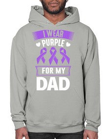 i wear purple for dad 170# - alzheimers- Hoodie