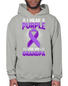 i wear purple for grandpa 172# - alzheimers- Hoodie