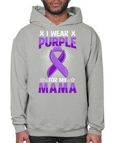 i wear purple for mama 173# - alzheimers- Hoodie
