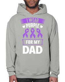 i wear purple for my 186# - alzheimers- Hoodie