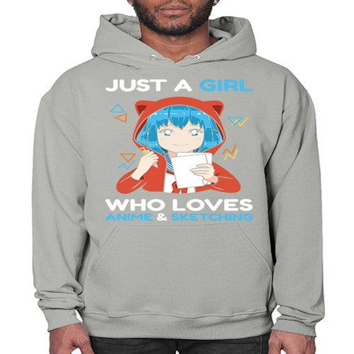 just a girl who loves anime and sketching259# - anime- Hoodie