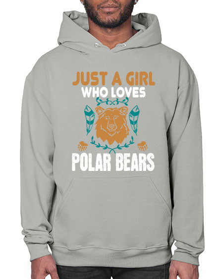 just a girl who loves polar bear 163# - bears - animals- Hoodie