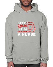 keep calm i m allmost a nurse 1024# - nurse- Hoodie