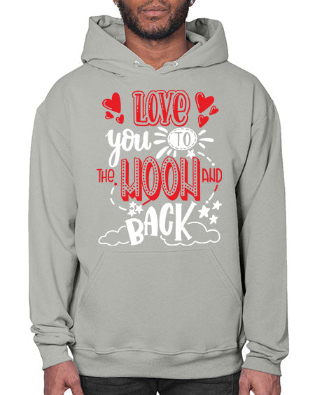 love you to the moon and back 4# - moon- Hoodie