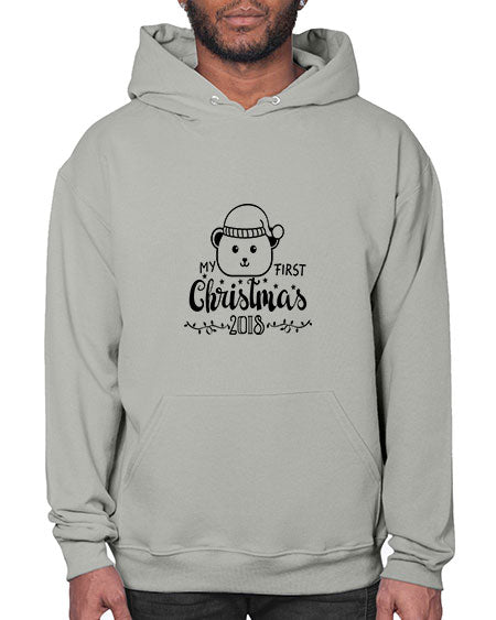 my first christmas bear black 191# - bears - animals- Hoodie
