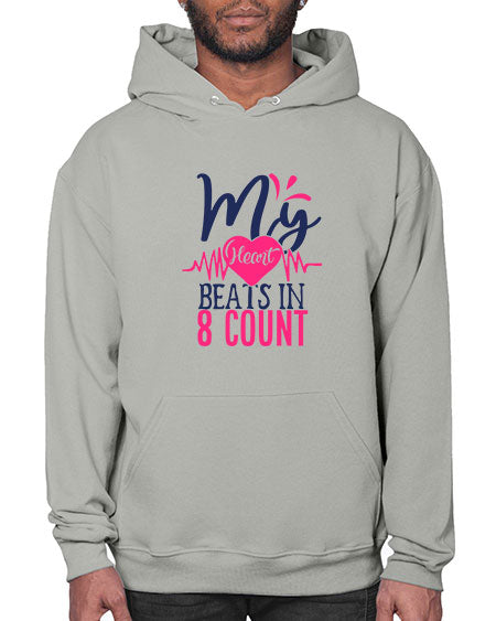 my heart beats in count 1740# - cheer- Hoodie