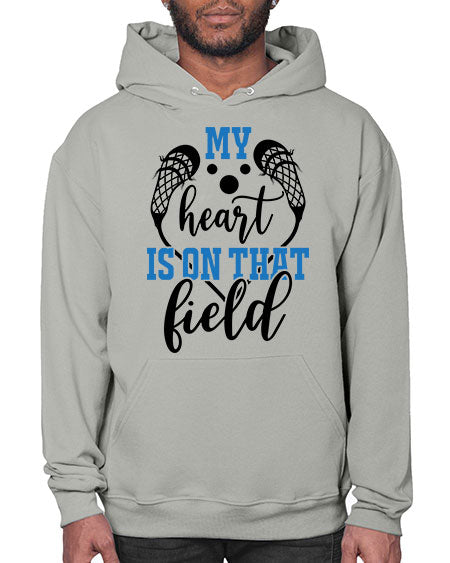 my heart is on that field 13# - lacrosse- Hoodie
