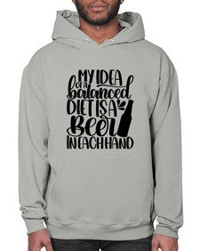 my idea of a balanced diet 1425# - beer- Hoodie