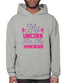 my unicorn ate my homework 324# - unicorn- Hoodie