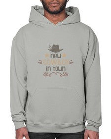 new cowboy in town 953# - western- Hoodie