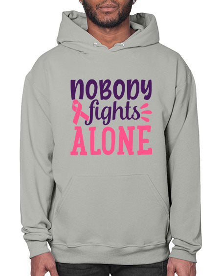 nobody fights alone Style 6# - breast cancer- Hoodie