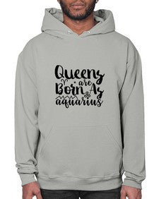 queens Are Born As Aquarius 383# - aquarius- Hoodie