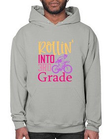rollin into third grade 782# - third grade- Hoodie