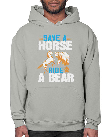 save a horse ride a bear 245# - bears - animals- Hoodie