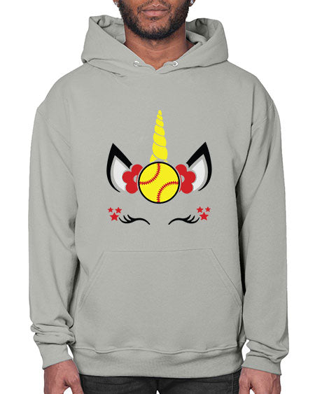 softball unicorn 398# - softball- Hoodie