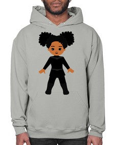 super kids girl 8# - black girls or women- Hoodie