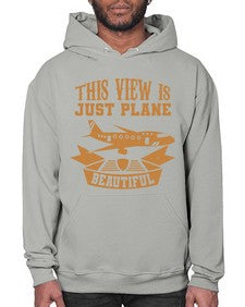 this view is just plane beautiful  44# - airplane- Hoodie