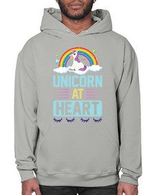 unicorn at heart 448# - unicorn- Hoodie