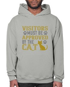 visitors must beapprovedby the cat Style 122# - cats- Hoodie