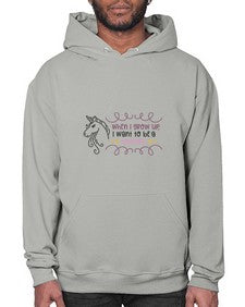 when i grow up i want to be a unicorn 554# - unicorn- Hoodie