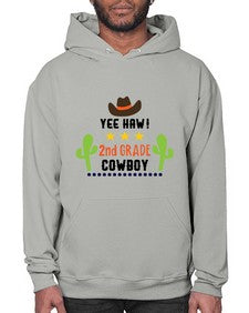 yee haa cowboy nd grade 1257# - western- Hoodie
