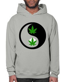 yin and yang weed 1264# - marijuana- Hoodie