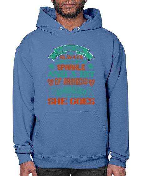 A baby girl always leaves a bit of sparkle and a bit of rainbow wherever she goes Style 255# - baby- Hoodie