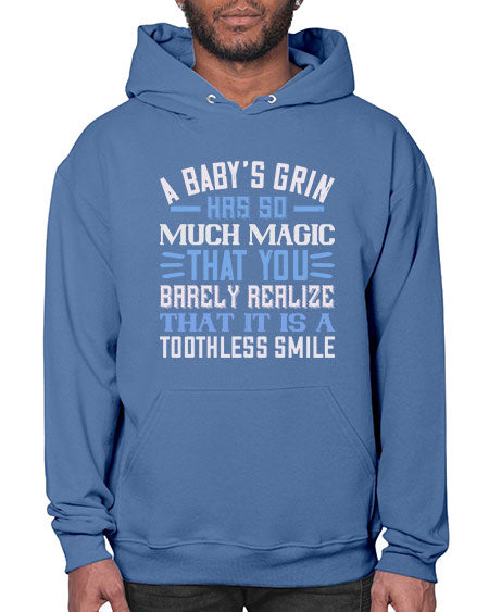 A baby’s grin has so much magic that you barely realize that it is a toothless smile Style 263# - baby- Hoodie