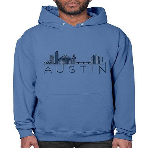 Austin Minimal Skyline 379# - cities- Hoodie