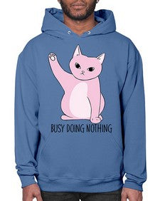 Busy Doing Nothing - cats- Hoodie