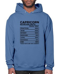 Capricorn Nutrition Facts 185# - capricorn- Hoodie