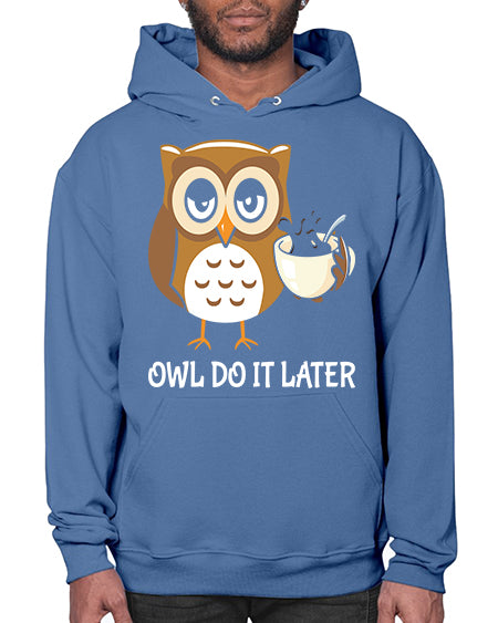 Do It Later funny Cute A TurtleRabbit 4# - owl- Hoodie