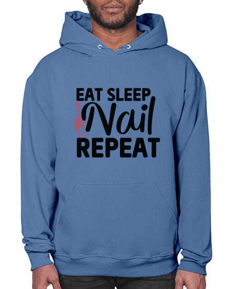 Eat Sleep Nail Repeat 736# - nail tech- Hoodie