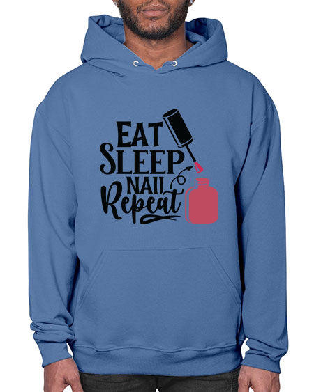 Eat Sleep Nail Repeat 737# - nail tech- Hoodie