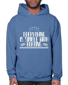 Everything is simple with Boating 17# - boats- Hoodie