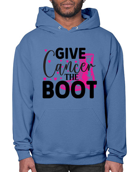 Give Cancer the Boot 24# - breast cancer- Hoodie