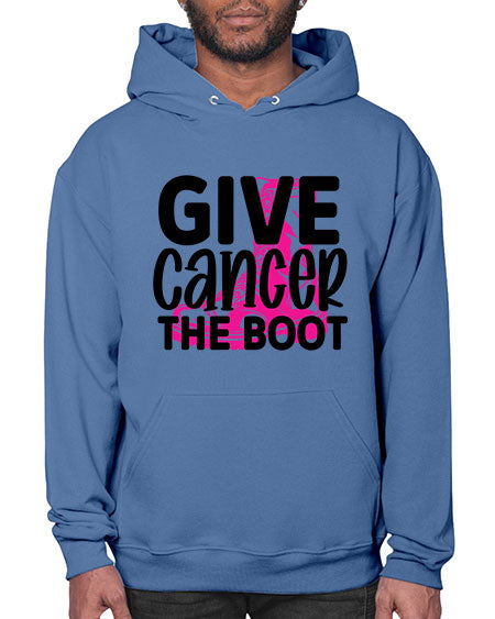Give Cancer the Boot 25# - breast cancer- Hoodie