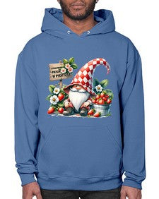 Gnome Strawberry Patch 999# - strawberry- Hoodie