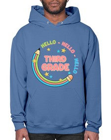 Hello third Grade Pencil 346# - third grade- Hoodie