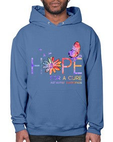 Hope For A Cure Alzheimer Awareness Flower 162# - alzheimers- Hoodie
