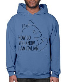 How Do You Know I am Italian - cats- Hoodie