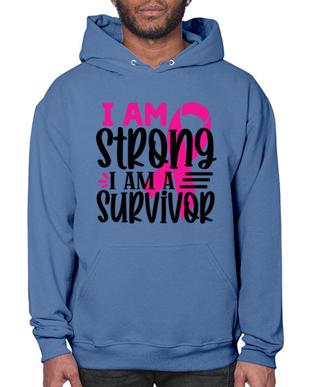 I Am Strong I Am a Survivor 19# - breast cancer- Hoodie