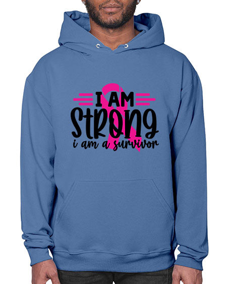 I Am Strong I Am a Survivor 20# - breast cancer- Hoodie