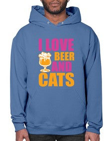 I Love Beer And Cats - cats- Hoodie