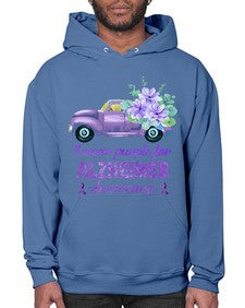 I Wear Purple For AlzheimerS Awareness 168# - alzheimers- Hoodie