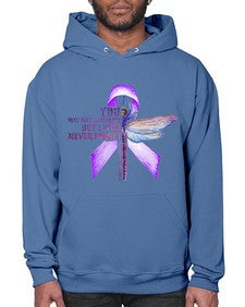 I Will Never Forge Alzheimer Awareness 179# - alzheimers- Hoodie