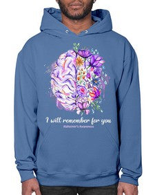 I Will Remember For You Brain Alzheimers Awareness 183# - alzheimers- Hoodie