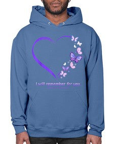 I Will Remember For You Butterfly Alzheimers Awareness 185# - alzheimers- Hoodie