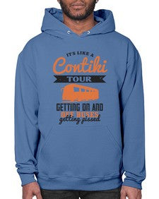 Its like a Contiki tour getting on and off buses getting pissed 3# - bus- Hoodie