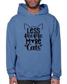 Less People More Cats Style 97# - cats- Hoodie